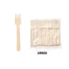 Wood fork high quality manufacturing disposable Dinnerware Ice Cream Spoon Eco Friendly Tableware Wooden Disposable Cutlery Biodegradable DLH911