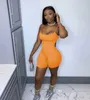 Designer Women Short Jumpsuits Pajama Summer Onesies Sleeveless Playsuits Rompers Plus Size Dhl Solid Color Lady Clothes