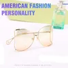 Sunglasses Fashion Oversized Women Brand Designer Big Square Sun Glasses Pearl Decoration Cat Eye Shades Butterfly EyewearSunglasses