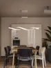 Lampy wisiork Nordic Jadal Pokój żyrandol zwięzły postmodernistyczne kreatywne osobowości Linia baru LED Office Chandelierpendant