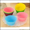 Cupcake Bakeware Kitchen Dining Bar Home Garden 6 F￤rg Sile Muffin Cake Mod Case Maker Mold Tray Baking C Dhzor