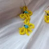 Dangle kroonluchter handgemaakte gele vlinder drop dangle oorbellen voor vrouwen persoonlijkheidsverklaring Nieuwe pendientes