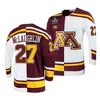 يرتدي هوكي الكلية 2022 NCAA Frozen Four Four Minnesota Golden Gophers Hockey Jersey Custom 7 Aaron Huglen 9 Sammy Walker 10 Tristan Broz 11 Jonny