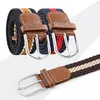 Ceintures Ceinture multicolore Jeune étudiant Boucle ardillon Tissé Casual Toile Élastique Extensible Tressé Stretch Plain Sangle StrapBelts Fier22