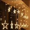 Party Decoration Event Leveringen Feestelijke Home Garden 12 Sterren LED -lichten Decoratief nieuwjaar Kerstdecoraties voor druppel buiten string