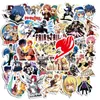 50pcs Anime Fairy Tail adesivos de bicicleta de bicicleta de viagem de carro