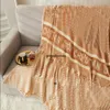 Couverture de couverture unisexe adulte couverture de canapé d'été châle de drapé extérieur serviette carrée serviette de climatisation