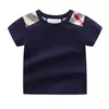 Boys Girls Short Sleeves T shirt Baby Cotton Tee Tops Summer Clothing Tees Toddler Stripe Cute Children Clothes 220620