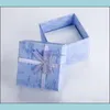 Jewelry Boxes Packaging Display Jewelrywholesale 50 Pcs /Lot Square Ring Earring Necklace Box Gift Present Case Holder Set W334 Ayepd Drop