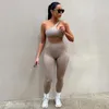 Mujeres Color sólido Chaleco de un hombro Chándales de verano Diseñador Deportes Correr Conjunto de 2 piezas Traje de yoga para mujer Chaleco y pantalón Conjunto de dos piezas S-2XL