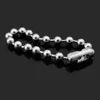 Link Chain Siver Color Bead Ball Armband Charm Women Girl Anpassad längd Rostfritt stål unisex smycken för Menlink Lars22
