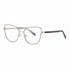 Mode solglasögon ramar glas för kvinnlig fullfälgmetall och CP -ram Eyewears Ankomstdatoroptikala glasögon