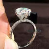 18K Au750 White Gold Women Ring Diamonds 1 2 3 4 5 Carat Oval Wedding Party Engagement Anniversary Ring Trendy 220816
