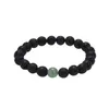 Natuurlijke lava steen handgemaakte strengen 8 mm kralen bedelarmbanden voor mannen vrouwen elastische yoga mode sieraden