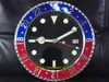 12 Style Hot Selling Home Watch Clock Wall Clocks 34 cm x 5 cm 1,5 kg rostfritt stål kvarts självlysande 116610 116710 1166719 GMT Märke klockor klockor