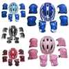 Genouillères 7 pièces enfants garçon fille casque de sécurité coudière ensembles enfants cyclisme Skate vélo casque Protection garde