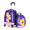 Suitcases Cute Cartoon Children Rolling Luggage Set Spinner Suitcase Wheels Student 18inch Carry On Trolley Kids Animal Travel Bag