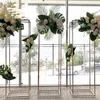 Moderno de lujo en el exterior de la boda de la boda decoración de la columna del fondo de la columna del marco floral estante de la flor de la delantera del hogar del hogar del pasillo mueble