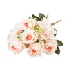 UNE fausse fleur Rose hortensia 9 tiges par bouquet Simulation automne Rosa pour mariage maison décorative fleurs artificielles