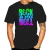 Jaren '80 Rock And Roll T-shirt met felle neonkleuren Heren Lente Zomerjurk Korte mouw Casual 220608