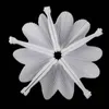 Other Festive Party Supplies Custom White Folding Paper Fans 2030 Pieces Heart Shaped Plastic Handles for Weddings Souvenirs Parties 230206