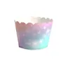 Starry Sky Paper Cake Bak Cup Cupcake Muffin Fodral Disponibel Wrappers för Party Wedding Festival XBJK2203