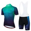 2024 Summer Blue Pro Cycling Jersey Set Breattable Team Racing Sport Bicycle Sats Mens Mens MTB Short Bike Clothings A21