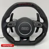 Aangepaste auto -stuurwielen voor Audi RS3 RS4 Auto -interieur Accessorie Carbon Fiber