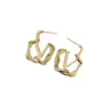 Orecchini da donna molto carini Orecchini di lusso in oro 18 carati Lady hoop Ear Studs Top Accessori di gioielli firmati Eleganti orecchini a forma di cuore con sacchetto per la polvere in confezione regalo