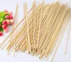 Bastoncini per spiedini di bambù naturale usa e getta Strumenti per barbecue Barbeque Frutta Kabob Forchetta per arrostire 40cm x 4mm Twister Cotton Floss-Sticks SN4304