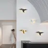 Nuove lampade da parete per uccelli a LED nordiche Decorazioni per la camera da letto Lampade da parete per interni Illuminazione moderna per la casa Scale Lampade da comodino