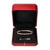 Luxury Jewelry bangle Thin love bracelet gold 18k for women with screwdriver full diamond rose platinum stainless steal Bangles designer Womans 3.65mm bracelets
