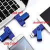 Per Android OTG 3 in 1 USB Flash Drives Type-C Micro 512GB 256GB 128GB 64GB 32GB 16GB Pendrive Pen Drive Cle per telefono