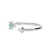 Pierścienie klastra sprzedaż bezpośrednia oferta specjalna gwiazda imprezy Anillo 100% 925 Silver CZ Fire Opal Open Recipt Fashion Kobiet Dziewczyna Dainty Ringcluster