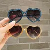 2021 Lunettes de soleil pour enfants en forme de coeur rondes paillettes dessin animé amour bébé lunettes de soleil lunettes de soleil lunettes de soleil tendance Y220624