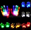 Party Decoratie Handschoenen LED Kleurrijke Regenboog Gloeiende Handschoenen Nieuwigheid Stage Magic Finger Toon fluorescerende Dans Knipperende handschoen voor verjaardag Kerstfeest FY5146