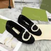 Designer Slippers Women Fur Slipper Classic Flat Premium Wool Ladies Sandals Blue Green Flip Flops Fashion Leisure Sandals Classics Warm Lofars 35-45