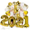 36st 40 -tums folieballonguppsättning Happy Year Party Decoration for Home Ornaments Xmas Christmas Eve Garland Gift Decor Y201020