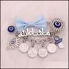 Pinos broches jóias zkd personalize o nome inglês do islã muçulmano mashallah em deus árabe disposto Allah Baby Broche Pin Drop entrega 202 Dhekg