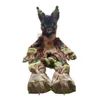 Husky chien renard mascotte Costume longue fourrure fourrure Costume loup Fursuit vert et marron peluche Animal