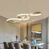 Moderne hanger kroonluchter lampen voor kantoor eetkamer keuken aluminium glans nordic woonkamer kroonluchters verlichting armaturen