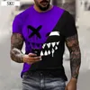T-shirts pour hommes XOXO Modèle 3D T-shirt imprimé Mode Unisexe Street Casual Sports Shirt O-Cou Manches Courtes Surdimensionné T Vêtements