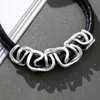 Hänge halsband försäljning kvinnor svart läder choker goth halsband med hängsmycken grossist smycken krage mujer colar chokerpendant