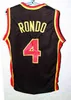 XFLSP 4 Rajon Rondo Oak Hill High School Basketball Jersey Blue Custom Any Size Throwback Stitched Jerseys