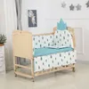 6 pçsset bebê berço pára-choques criança conjunto de cama dos desenhos animados algodão roupa de cama do bebê incluem berço do bebê pára-choques folha travesseiro zt57 2205315712828