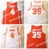 Nowe Texas Longhorns Kevin Durant Mohamed Bamba College Basketball Jersey Męskie zszyte białe pomarańczowe koszulki Najwyższej jakości