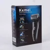 Kemei 2 teste elettrico ricaricabile alternativo uomo rasoio doppia lama rasoi da barba cura del viso 0314