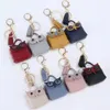 Söt tecknad myntväska PU OWL DESIGN KEYCHAIN ​​MED TASSEL PORTABLE MINI PALLET EARPHONE LAGRING Väskor Fashion Car Key Holder Bag Pendant GI4