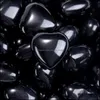 Sten l￶sa p￤rlor smycken naturliga svarta onyx ornament snidade 15x10 mm hj￤rtchakra reiki helande kvarts mineral tumlade ￤delsten dhgfb