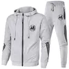 Sweats à capuche pour hommes Sweatshirts Printemps Automne Ensembles pour hommes Mode imprimé Wu Sportswear Suit Cardigan à fermeture éclair Veste à capuche Casual Marque 2-Pie